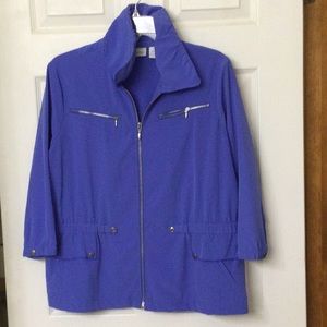 Chico’s blue ZENERGY Lightweight Jacket Size 2